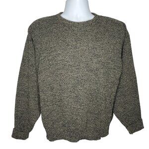 Vintage 80s Le Tigre Crew Neck Sweater Size M Gray Space Dyed Preppy Normcore